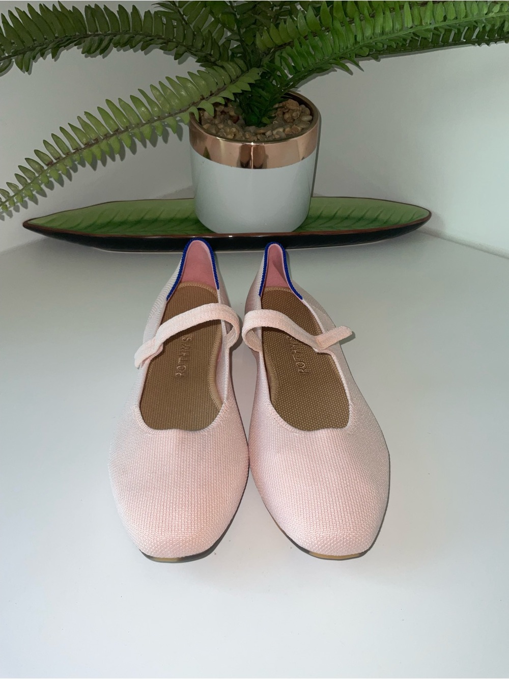 Rothy's Ballerina Mary Jane Flats with Contrast Trim